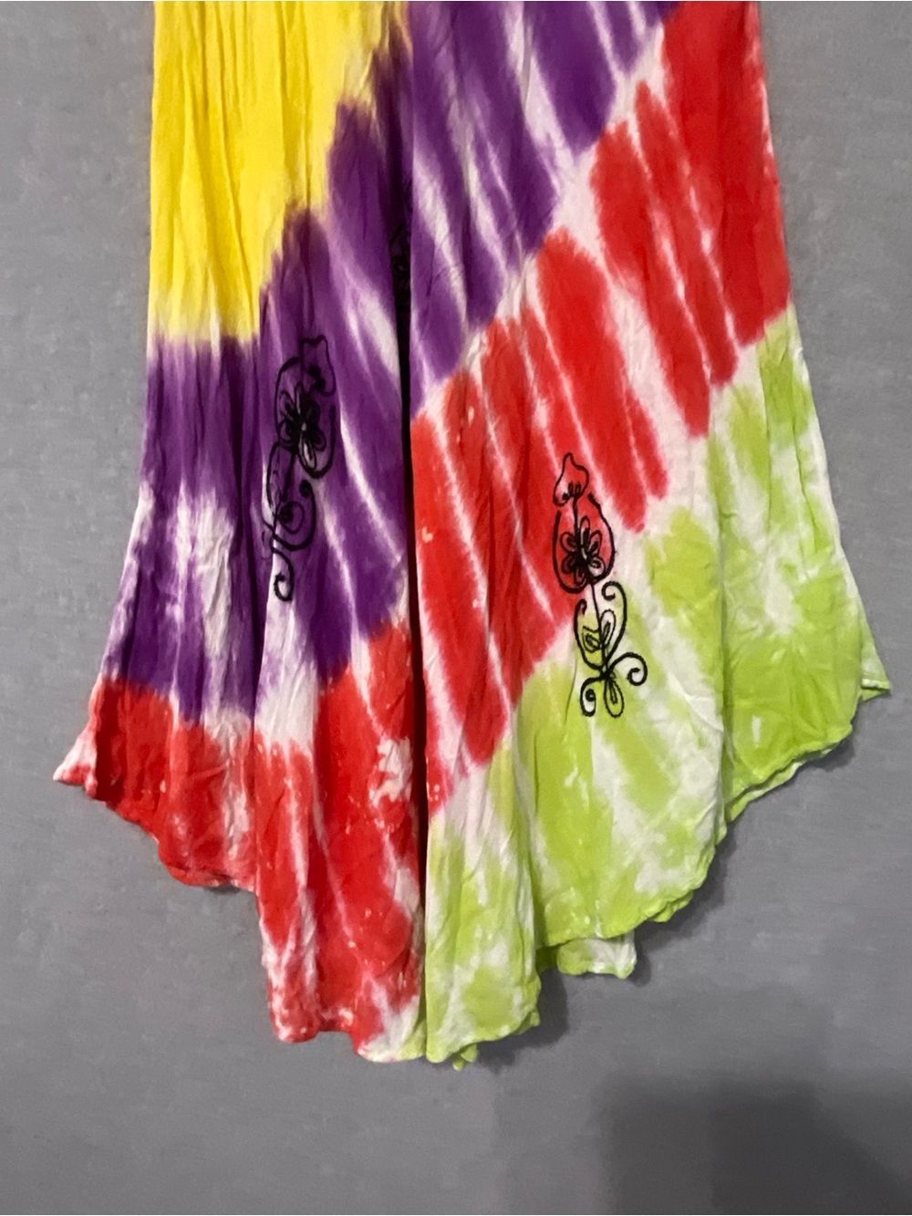 Sante classic Vibrant Tie-Dye Swing Tunic — Yellow, Purple, Red, Lime Sz OS - Picture 3 of 11